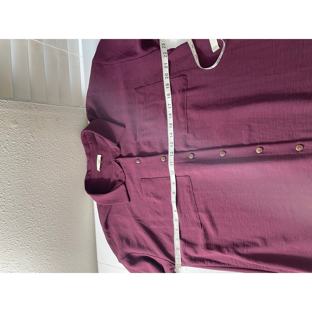 Easel LA Button Front Midi Dress Size Large – Plum Purple, Pockets, Casual Chic - Picture 6 of 6